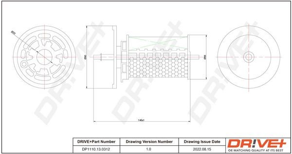 Dr!ve+ DP1110.13.0312 Fuel filter In-Line Filter