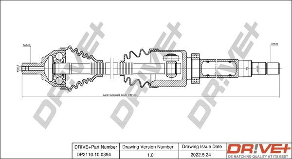 Dr!ve+ DP2110.10.0394 Joint kit, drive shaft 36 000 562