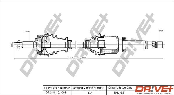 Dr!ve+ CV axle rear and front RENAULT MEGANE III Grandtour (KZ0/1) new DP2110.10.1002