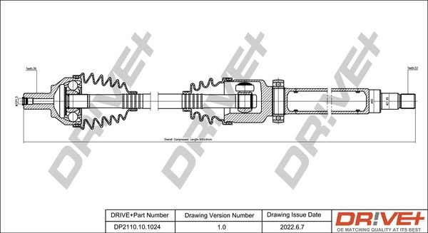 Dr!ve+ DP2110.10.1024 Joint kit, drive shaft 1726946