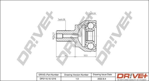 Dr!ve+ DP2110.10.1216 Joint kit, drive shaft 1702527
