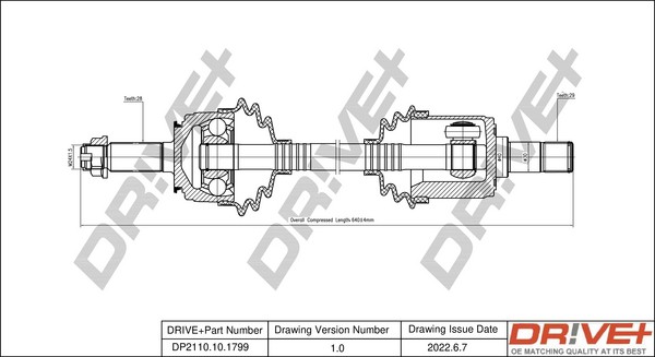Dr!ve+ DP2110.10.1799 Joint kit, drive shaft 44306-SKN-E00