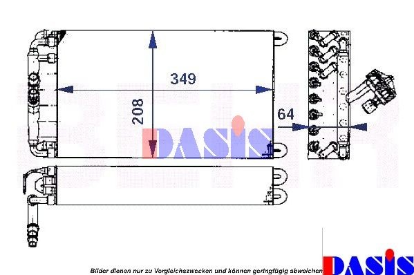AKS DASIS 820570N Verdampfer, Klimaanlage für VOLVO FL 6 LKW in Original Qualität