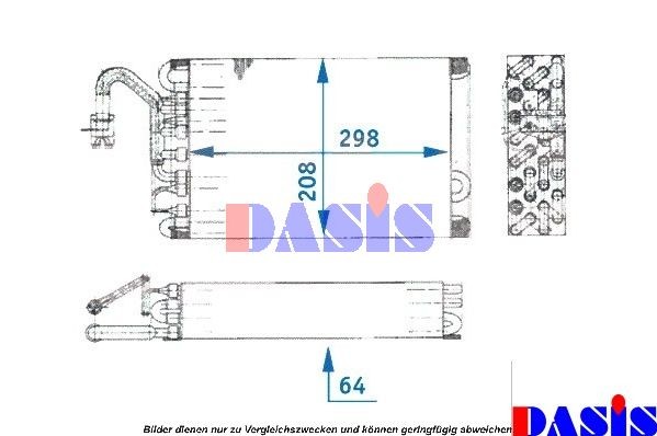 AKS DASIS Evaporator, air conditioning 821140N buy