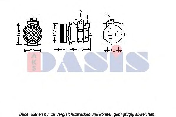 Original 850068N AKS DASIS Aircon pump AUDI