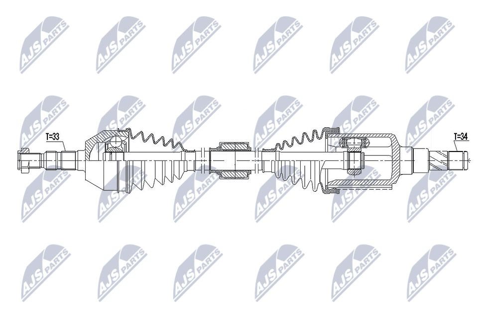Chevy CRUZE CV axle shaft 17316235 NTY NPW-DW-029 online buy