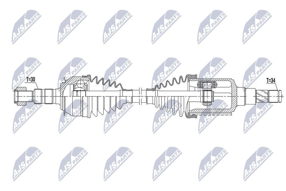 Chevy MATIZ CV axle shaft 17316239 NTY NPW-DW-037 online buy