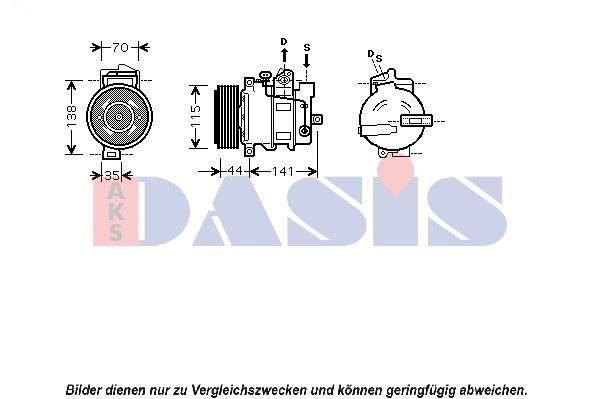 AKS DASIS 850379N Air conditioning compressor 001 230 07 11