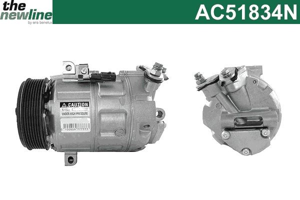 The NewLine Air conditioning compressor AC51834N Renault TRAFIC 2010