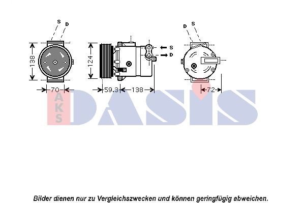 AKS DASIS 851039N Air conditioning compressor 1854099