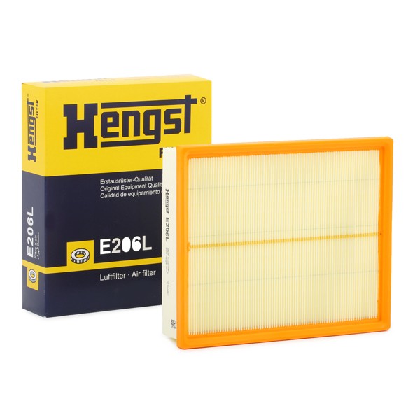 HENGST FILTER Filtre à air VW,AUDI,OPEL E206L 1444Q7,5019408,5025136 870X9601CCA,250620072,25062055,25062071,25062072,25062406,90220955,90220970