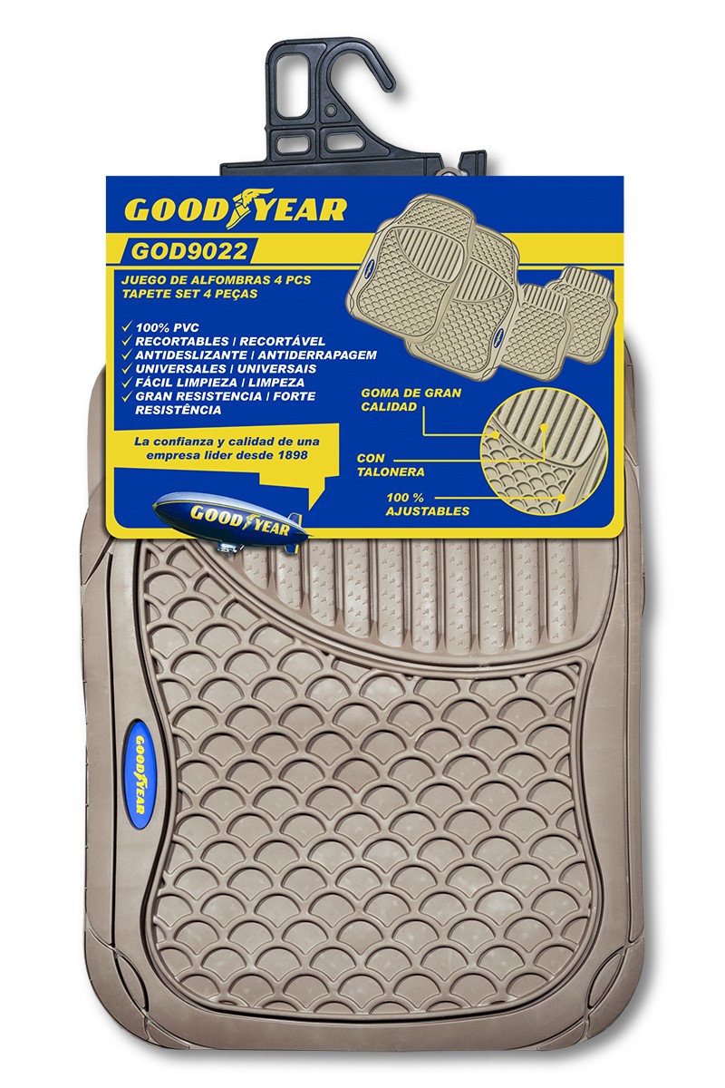 GOD9022 Floor mats GOD9022 Goodyear PVC, Front and Rear, beige, Universal fit
