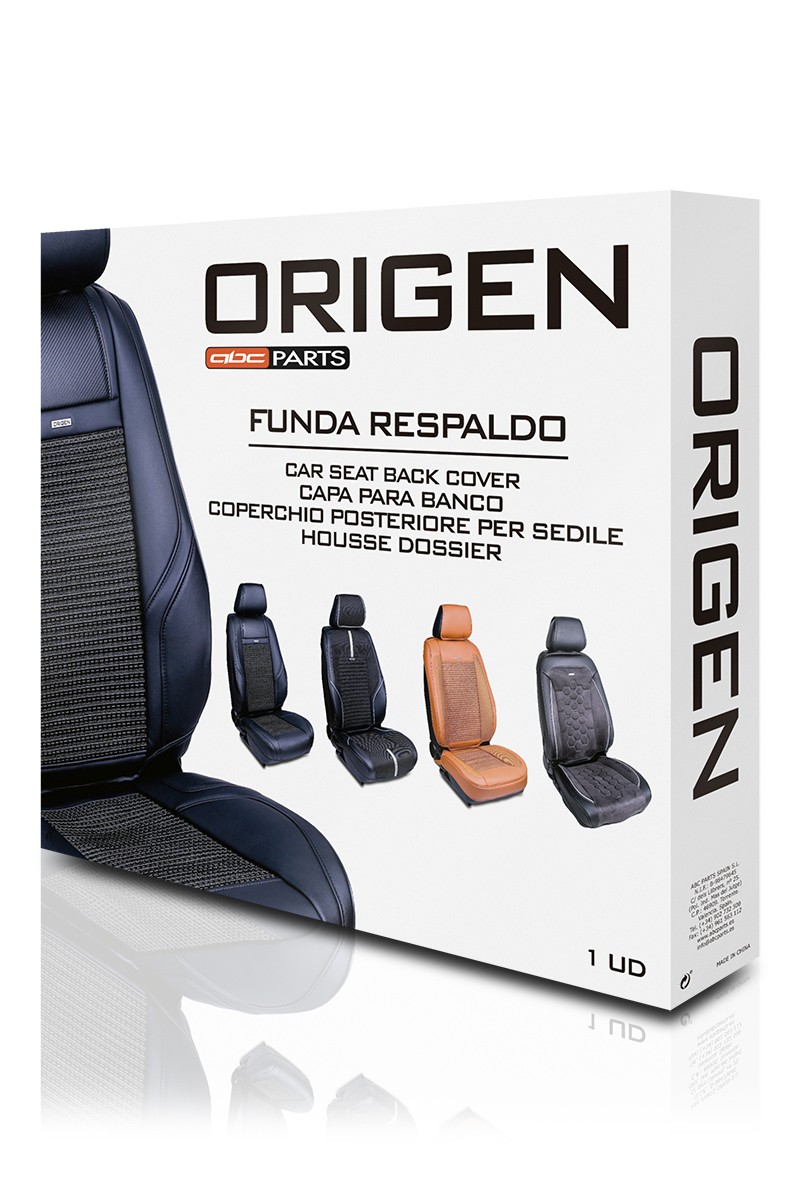 ORIGEN ORG80120 Car seat cover black/grey, Polyester, PVC, Front
