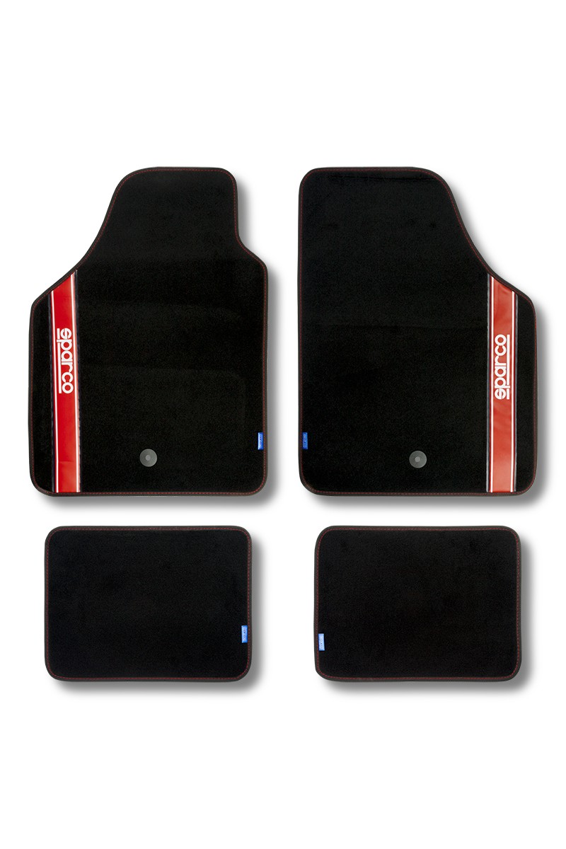 Universal auto floor mats Red SPARCO STRADA 03763BRS