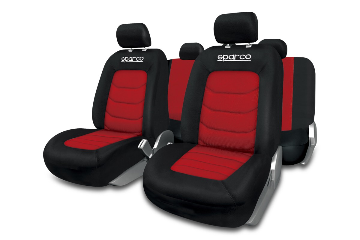 SPARCO S-LINE SPC1019RS Sitzschonbezug schwarz, Rot, Polyester, vorne und  hinten ▷ AUTODOC Preis und Erfahrung