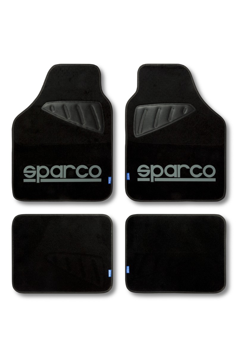 SPARCO Polyester, PVC, Latex, Front and Rear, grey, black Car mats SPC1902 buy