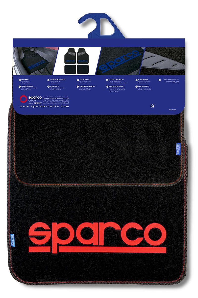 SPC1903 SPARCO Fußmatten Polyester, PVC, Latex, vorne und hinten, Rot,  schwarz ▷ AUTODOC Preis und Erfahrung