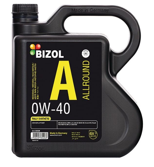 Buy Motor oil BIZOL petrol 85526 ALLROUND 0W-40, 4l