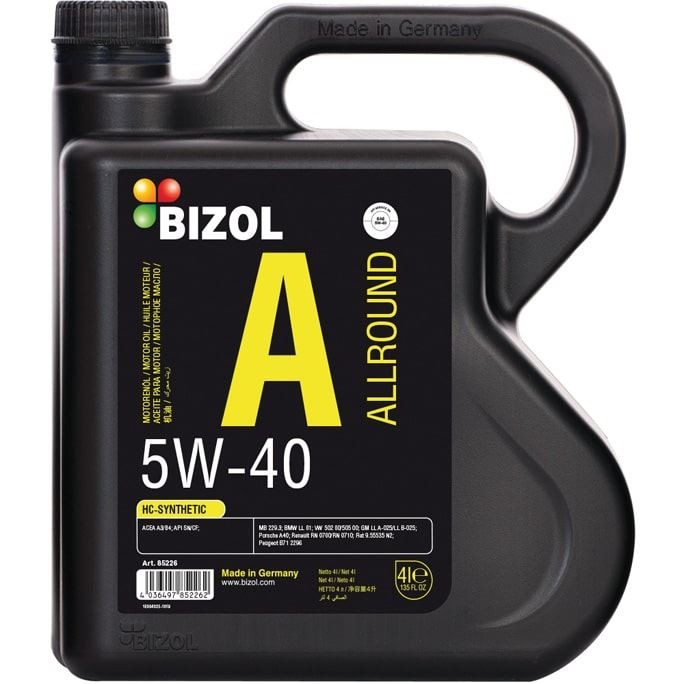 Buy Engine oil BIZOL diesel 85226 ALLROUND 5W-40, 4l