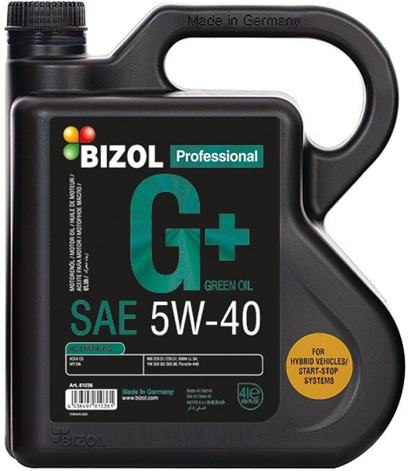 Buy Engine oil BIZOL petrol 81036 Professional, GREEN OIL PLUS 5W-40, 4l