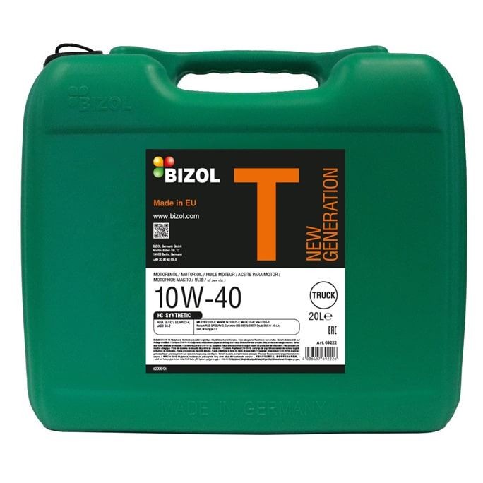 BIZOL TRUCK, NEW GENERATION 10W-40, 20l, Part Synthetic Oil Motor oil 69222 buy