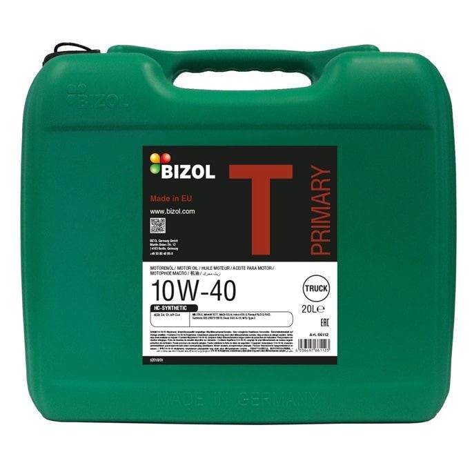 BIZOL TRUCK, PRIMARY 10W-40, 20l, Part Synthetic Oil Motor oil 66112 buy