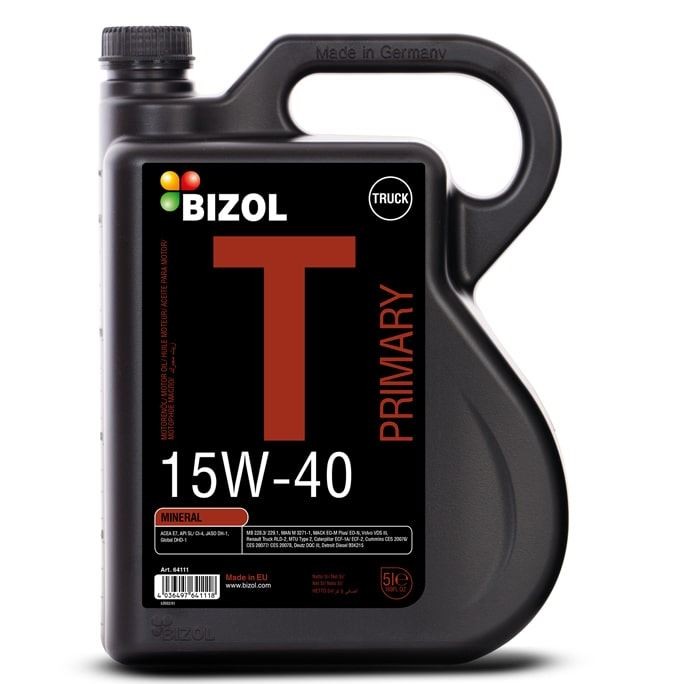 BIZOL TRUCK, PRIMARY 64111 Engine oil 15W-40, 5l, Mineral Oil
