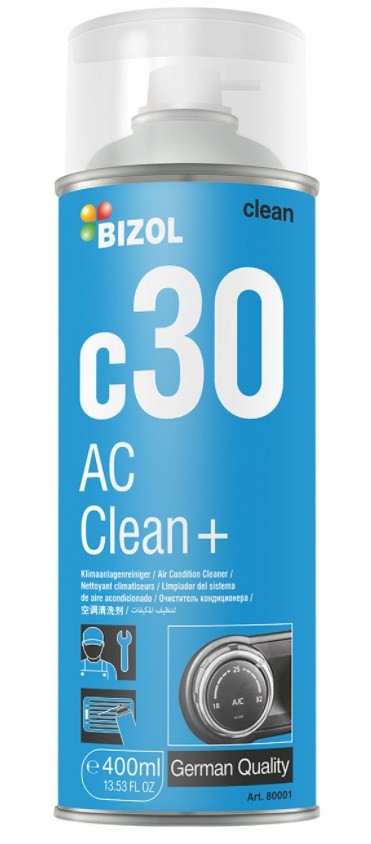 80001 BIZOL AC Clean+ c30 Nettoyant de climatisation aérosol, avec
