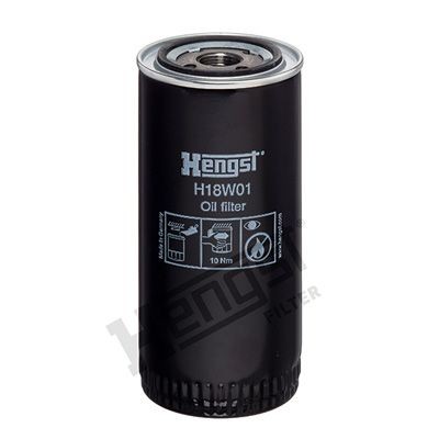 HENGST FILTER H18W01 Oil filter 1-12 UNF, Spin-on Filter