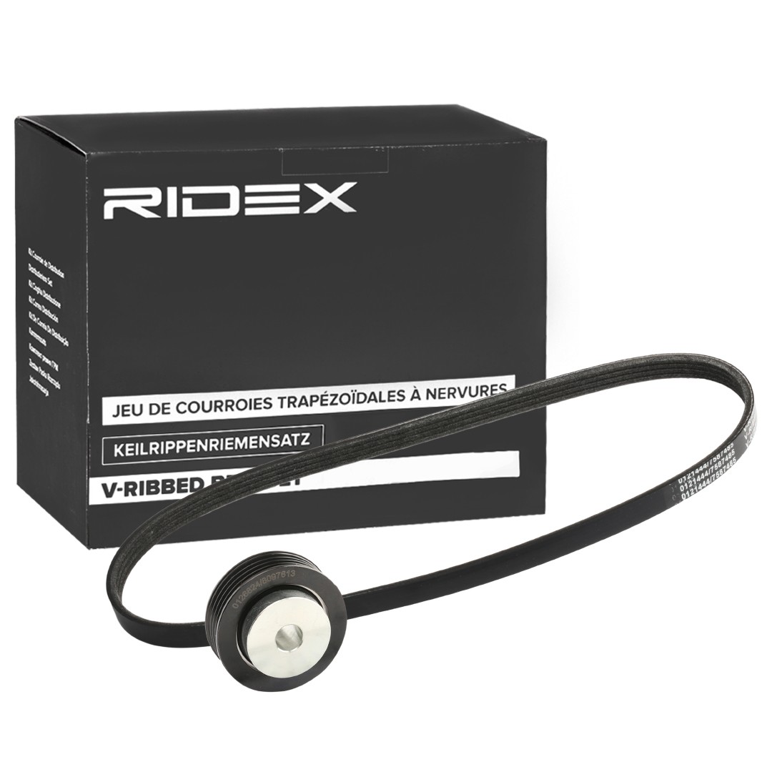 RIDEX 542R0795 V-Ribbed Belt Set Check alternator freewheel clutch & replace if necessary