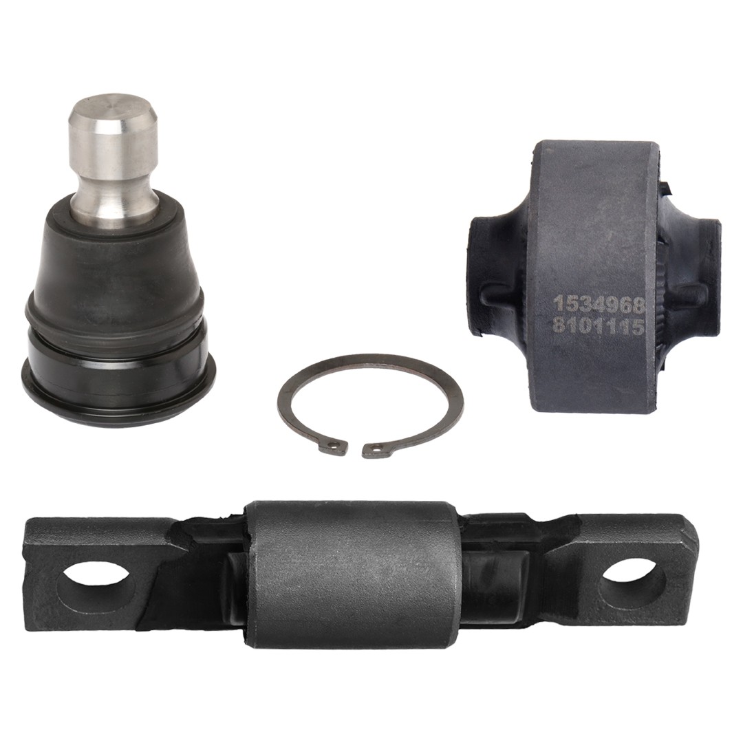 RIDEX 771R0130 Repair kit, wheel suspension Front Axle Left, Front Axle Right, with ball joint, with rubber mount