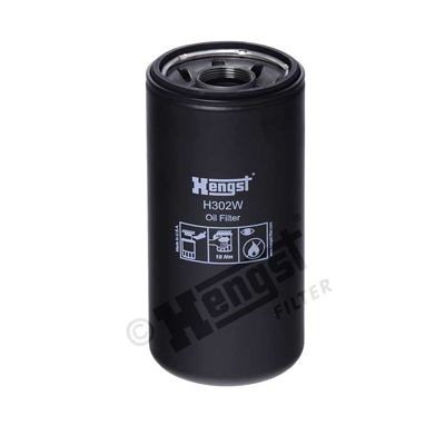 4000100000 HENGST FILTER 1 5/8-12 U, Spin-on Filter Ø: 119mm, Height: 261mm Oil filters H302W buy