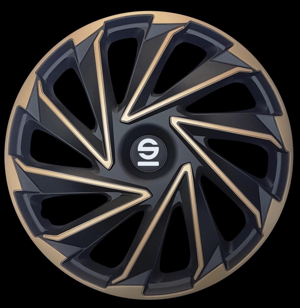 SPC1680GDBK SPARCO Verese Wheel trims 16 Inch gold, Black