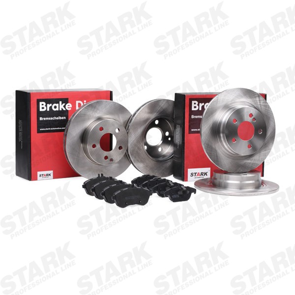 STARK Brake discs and pads rear and front MERCEDES-BENZ E-Class Convertible (A207) new SKBK-10991658