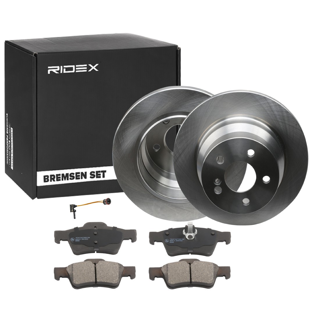 RIDEX 3405B1668 Brake discs and pads set W212 E 200 NGT 1.8 163 hp Petrol/Compressed Natural Gas (CNG) 2014 price