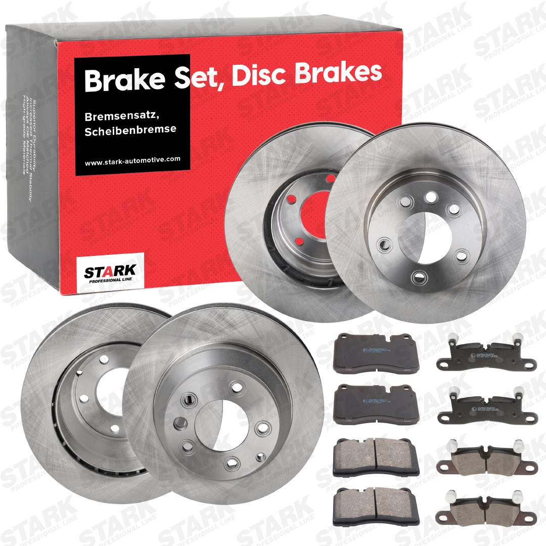 STARK Brake discs and pads set SKBK-10991680 Volkswagen TOUAREG 2011