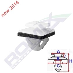 Clip ROMIX C60635 - Hyundai SANTA FE Fastener spare parts order