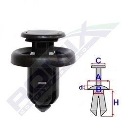 Clip ROMIX C60748 - Fasteners spare parts for Honda order