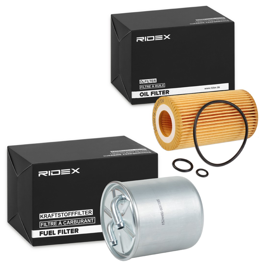 RIDEX 4055F34631 Filter kit MERCEDES-BENZ Sprinter 5-T Platform/Chassis (W906) 515 CDI 2.2 4x4 150 hp Diesel 2008 price