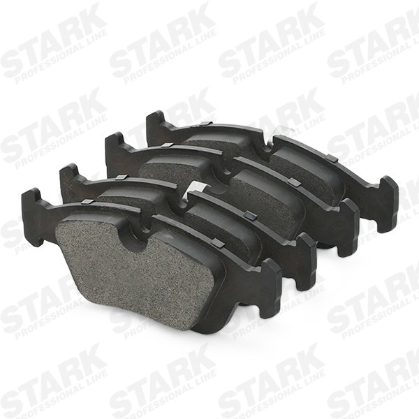 STARK SKBP-0012297 Disc pads Front Axle, Rear Axle, prepared for wear indicator, with piston clip