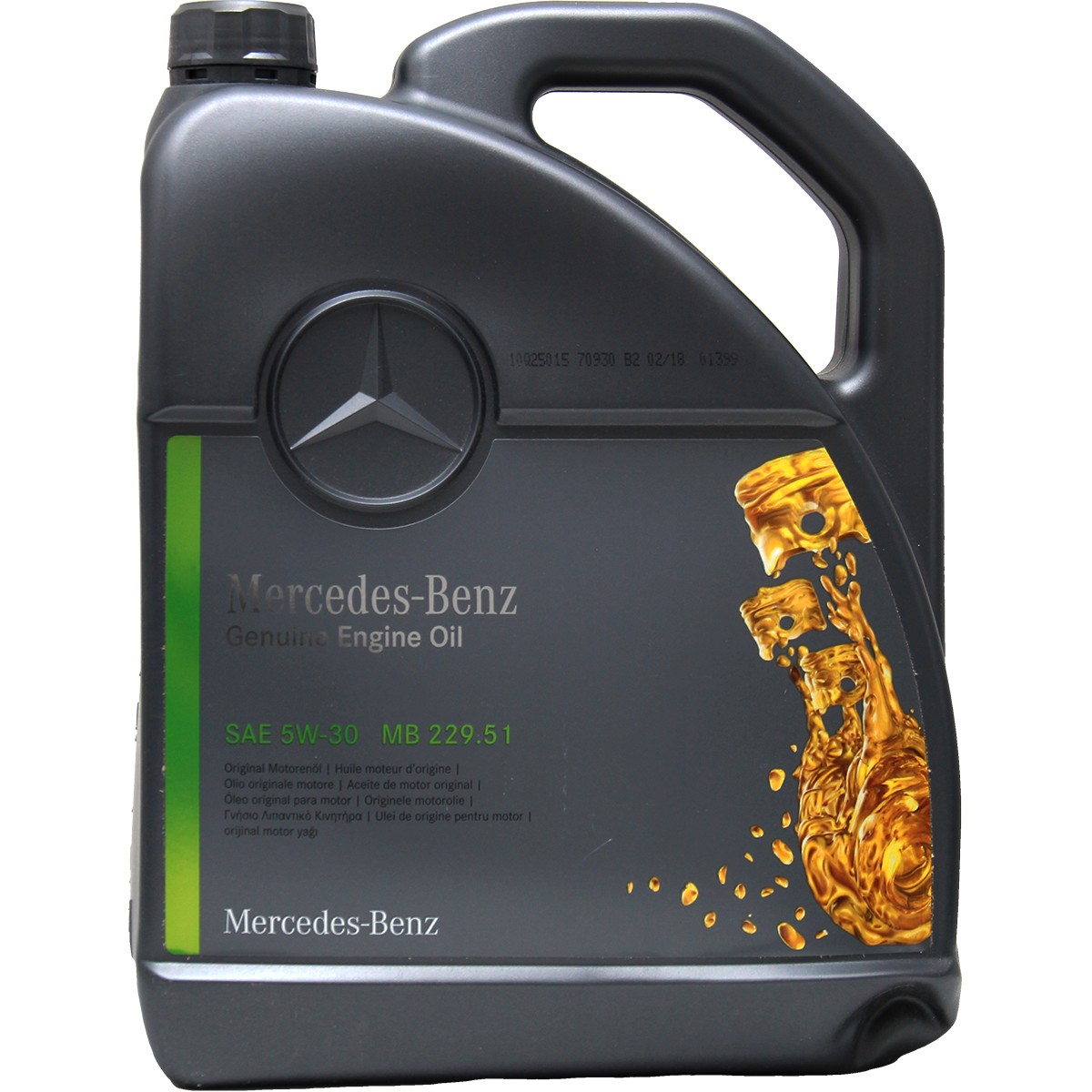 Engine oil Mercedes-Benz 5W-30, 5l longlife A000989940213ALEE