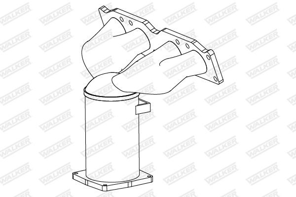 WALKER 91, with exhaust manifold, with mounting parts, Length: 255 mm Catalyst 28845 buy