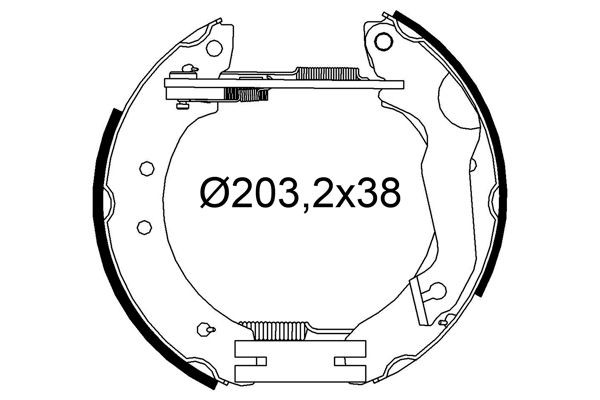 Ford MONDEO Drum brake pads 17380255 VALEO 554936 online buy