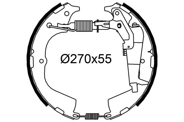 Toyota PASEO Drum brake pads 17380263 VALEO 554944 online buy