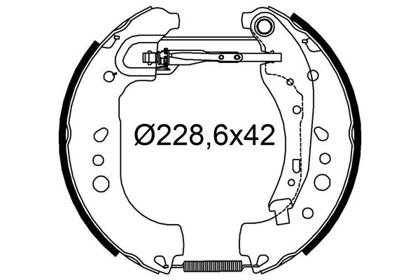Original 554951 VALEO Drum brake pads MERCEDES-BENZ