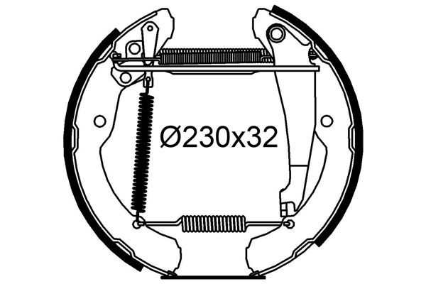 Original VALEO Drum brake pads 554961 for VW CC