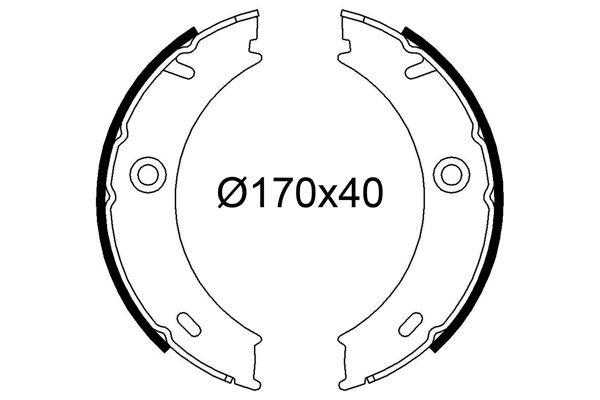 Original VALEO Drum brake shoe support pads 564289 for MERCEDES-BENZ E-Class