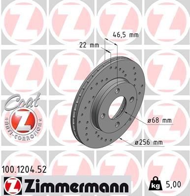 Great value for money - ZIMMERMANN Brake disc 100.1204.52