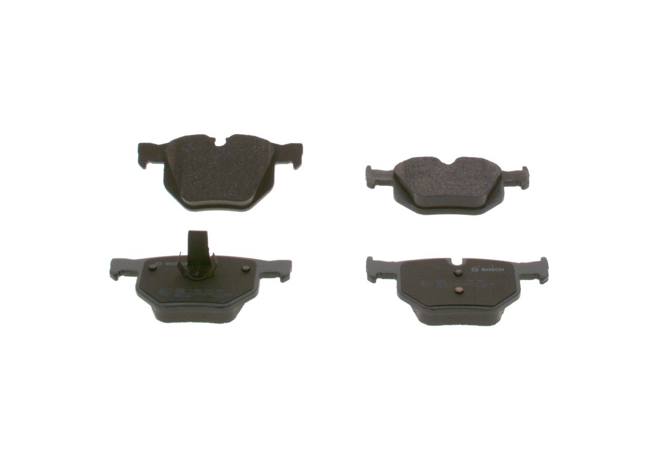 0986424882 Set of brake pads 0 986 424 882 BOSCH Low-Metallic, with anti-squeak plate, with mounting manual