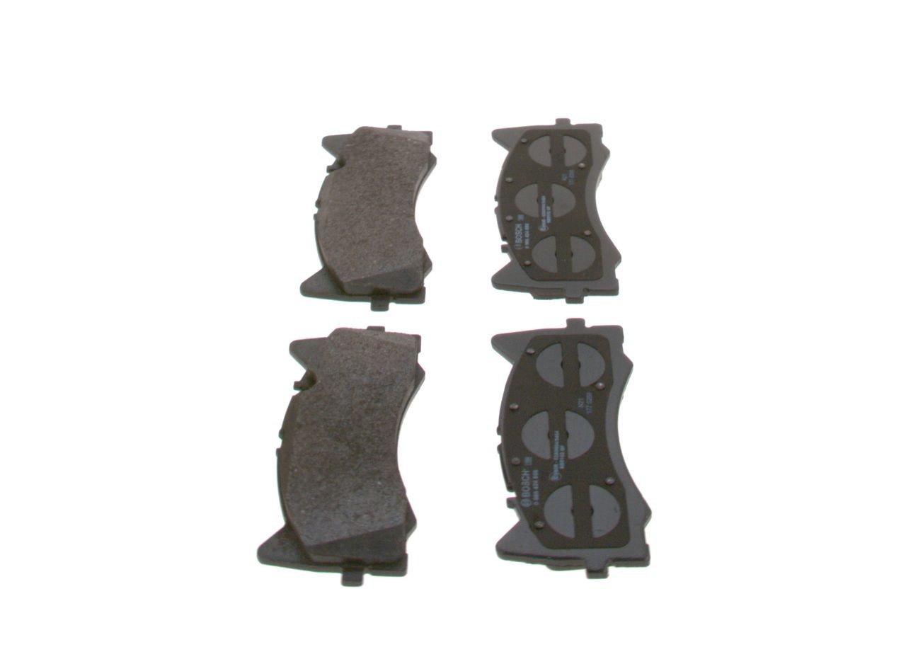 0986424886 Set of brake pads 0 986 424 886 BOSCH Low-Metallic, with anti-squeak plate, with mounting manual